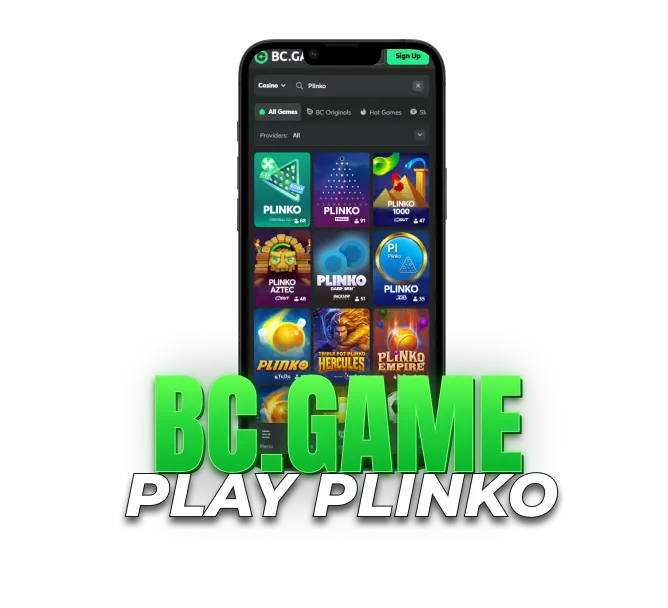 BC.GAME Plinko games available on mobile with multiple Plinko variants to choose from.