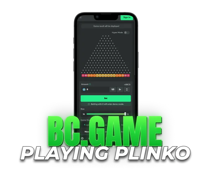 Plinko on mobile with the Plinko board, betting controls and game settings.